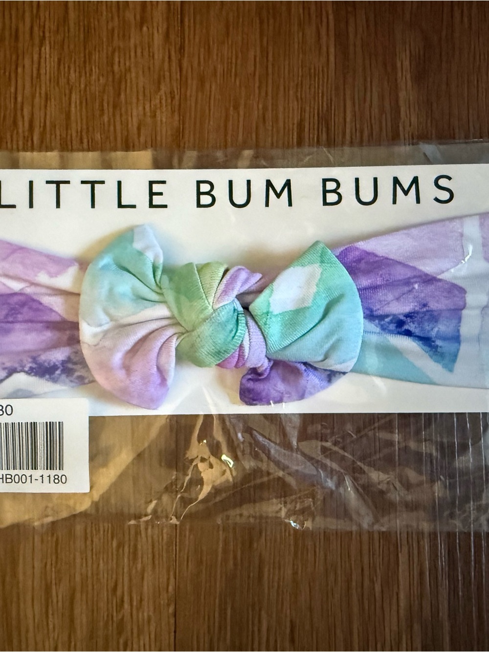Little Bum Bums Pastel Tie-Dye Knot Headband - Purple & Green